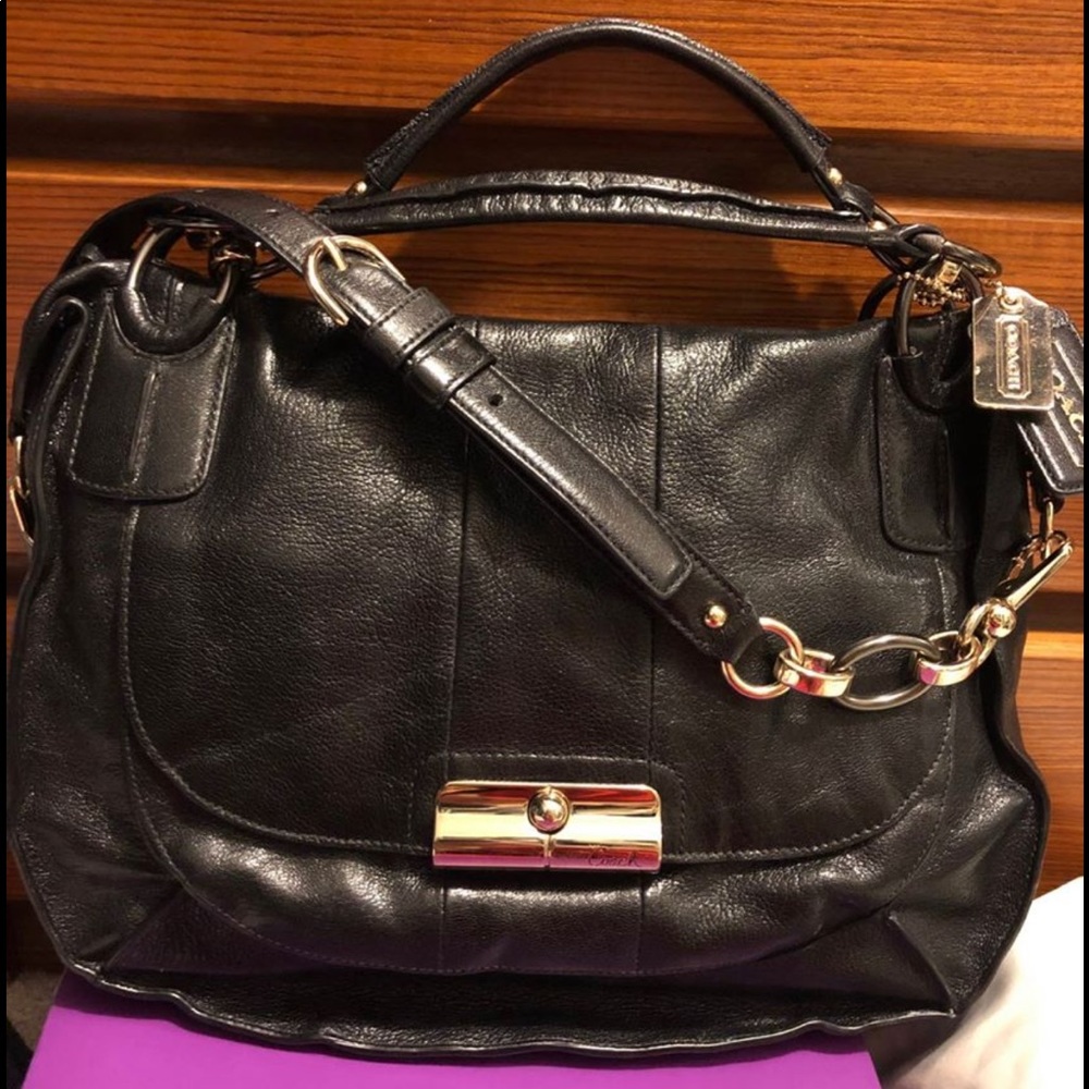 COACH black handbag